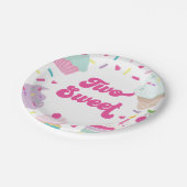 アイスクリームとケーキ2つの甘い2番目の誕生日 ペーパープレート (アングル)