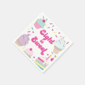 アイスクリームとケーキ8は甘い8誕生日 スタンダードカクテルナプキン (角)