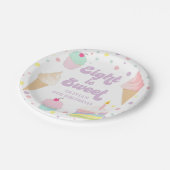 アイスクリームとケーキ8は甘い8誕生日 ペーパープレート (アングル)