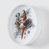 アイスクリームとダイヤモンド大時計 壁時計 (傾斜)