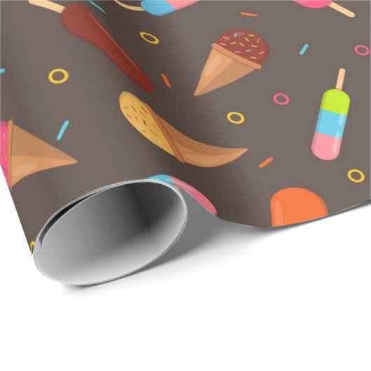 アイスクリームとポップス ラッピングペーパー (ロールコーナー)