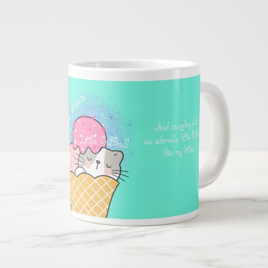 アイスクリームとリトルフラフボール ジャンボコーヒーマグカップ (正面右)