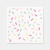 アイスクリームと振りかけるスウィートワン誕生日 スタンダードカクテルナプキン (正面)