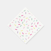 アイスクリームと振りかけるスウィートワン誕生日 スタンダードカクテルナプキン (角)