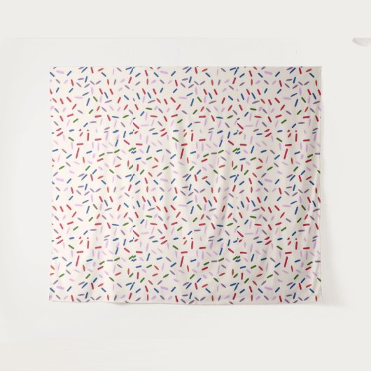 アイスクリームと振りかけるスウィートワン誕生日 タペストリー (正面(横))