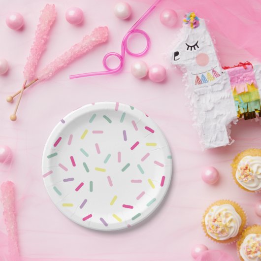 アイスクリームと振りかけるスウィートワン誕生日 ペーパープレート (パーティー)