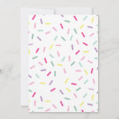 アイスクリームと振りかけるスウィートワン誕生日Inv 招待状 (裏面)