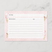 アイスクリームと水玉模様ピンクレシピカード エンクロージャーカード (正面)