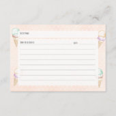 アイスクリームと水玉模様レシピカード エンクロージャーカード (正面)