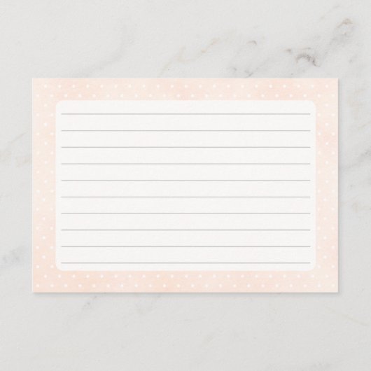 アイスクリームと水玉模様レシピカード エンクロージャーカード (裏面)