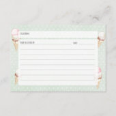 アイスクリームと水玉模様レシピカード エンクロージャーカード (正面)