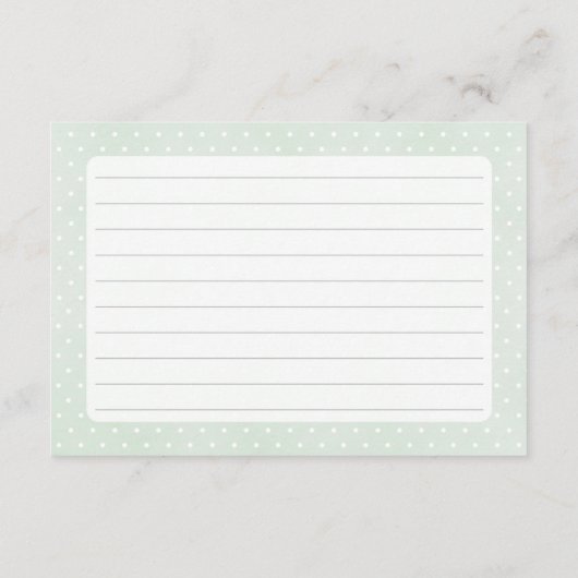 アイスクリームと水玉模様レシピカード エンクロージャーカード (裏面)