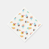 アイスクリームと紙吹雪 スタンダードカクテルナプキン (角)