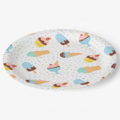 アイスクリームと紙吹雪  ペーパープレート (アングル)