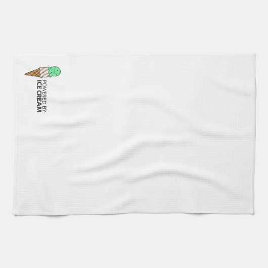 アイスクリームによって動力を与えられる キッチンタオル (横)