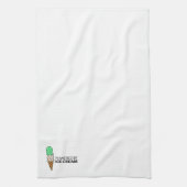 アイスクリームによって動力を与えられる キッチンタオル (縦)