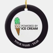 アイスクリームによって動力を与えられる セラミックオーナメント (裏面)