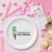 アイスクリームによって動力を与えられる ペーパープレート (パーティー)