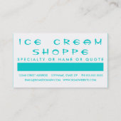 アイスクリームのお客モダン様の評価(正方形) ロイヤリティカード (裏面)