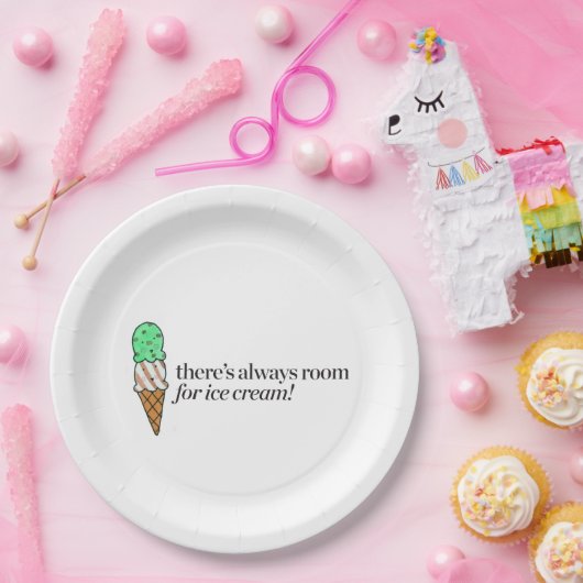 アイスクリームのための部屋が常にあります ペーパープレート (パーティー)