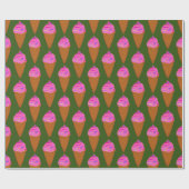 アイスクリームのアユ包み紙 ラッピングペーパー (フラット)