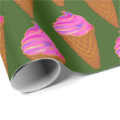 アイスクリームのアユ包み紙 ラッピングペーパー (ロールコーナー)