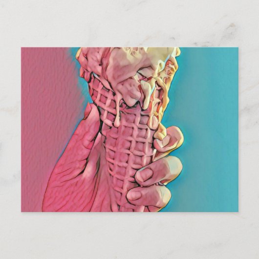 アイスクリームのアートワーク ポストカード (正面)