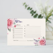 アイスクリームのウェディングシャワーレシピのリクエスト エンクロージャーカード (スタンド正面)