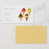 アイスクリームのカフェ 名刺 (正面/裏面)