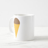 アイスクリームのコルネットアイコン コーヒーマグカップ (正面左)