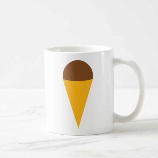アイスクリームのコルネットアイコン コーヒーマグカップ (右)