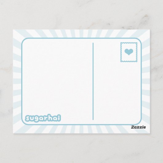 アイスクリームのコーンが可愛いフクロウ ポストカード (裏面)