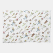 アイスクリームのサンデーのコラージュ キッチンタオル (横)