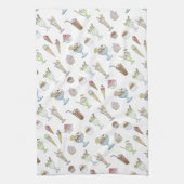 アイスクリームのサンデーのコラージュ キッチンタオル (縦)