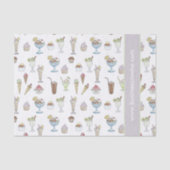 アイスクリームのサンデーのコラージュ 薄葉紙 (正面)