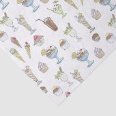 アイスクリームのサンデーのコラージュ 薄葉紙 (詳細)