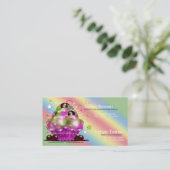 アイスクリームのサンデーの鋭いさくらんぼのトッピングの名刺 名刺 (スタンド正面)