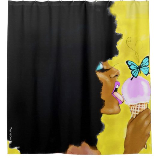 アイスクリームのシャワー・カーテン シャワーカーテン (正面)