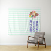 アイスクリームのショコレートコーティングの赤ちゃん歓迎会 タペストリー (インサイチュ(横))