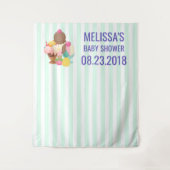 アイスクリームのショコレートコーティングの赤ちゃん歓迎会 タペストリー (正面)