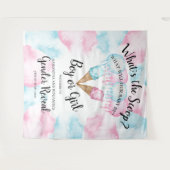 アイスクリームのジェンダー発表バックドロップ。 タペストリー (正面(横))