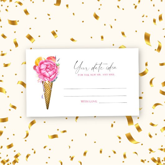 アイスクリームのスクープ – 日付の夜のアイディア\日付のjar エンクロージャーカード