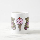 アイスクリームのテディ コーヒーマグカップ (中央)