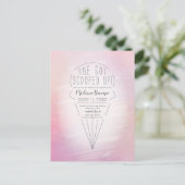 アイスクリームのテーマのシャワー招待状 ポストカード (スタンド正面)