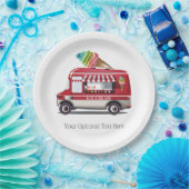 アイスクリームのトラックのカスタムな文字の紙皿 ペーパープレート (パーティー)