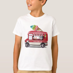 アイスクリームのトラックのワイシャツ及びジャケット Tシャツ