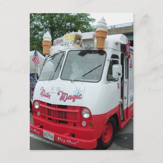 アイスクリームのトラック ポストカード (正面)