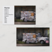 アイスクリームのトラック-私達はアイスクリームを販売します 名刺 (正面/裏面)