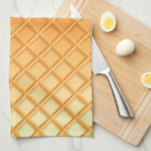 アイスクリームのドリップワッフルコーンミントと散水器 キッチンタオル (四つ折り)