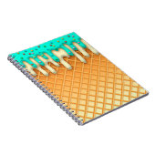 アイスクリームのドリップワッフルコーンミントと散水器 ノートブック (右側)